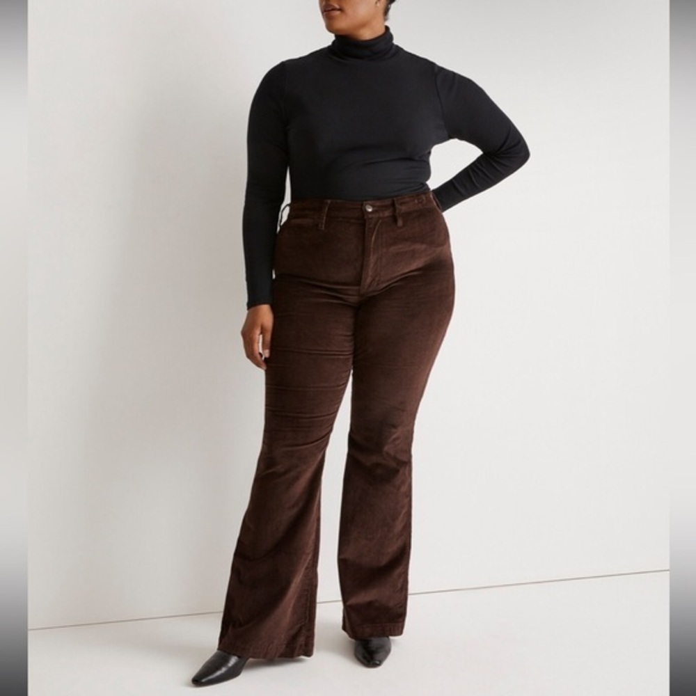 Madewell Brown Coffee Corduroy The Perfect Vintage Flare Pants